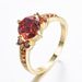 E-Inlaid Zircon Four-Prong Round Ring Simple Personality High-End Feel_voghion.com