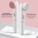 Battery type 2-in-1 electric silicone cleanser, facial cleansing, refining pores, brightening skin, waterproof beauty_voghion.com