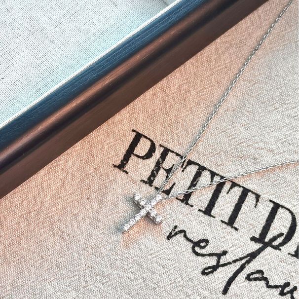 Collier croix simple et personnalisé pour femme, chaîne de clavicule polyvalente, style hip-hop, célébrité Internet, tendance_voghion.com