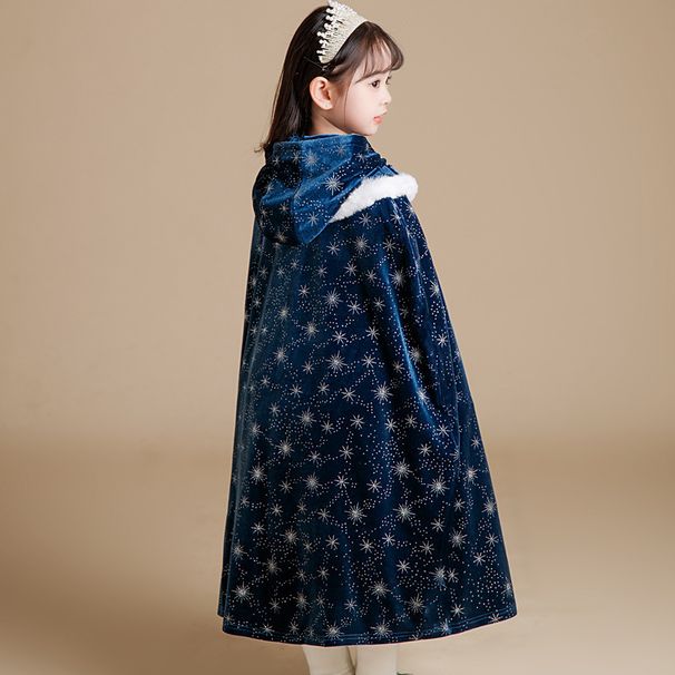 Kid's Clothing New style girls shawl children's cloak ice and snow Halloween warm outer cloak waistcoat little girl performance outer wear_voghion.com