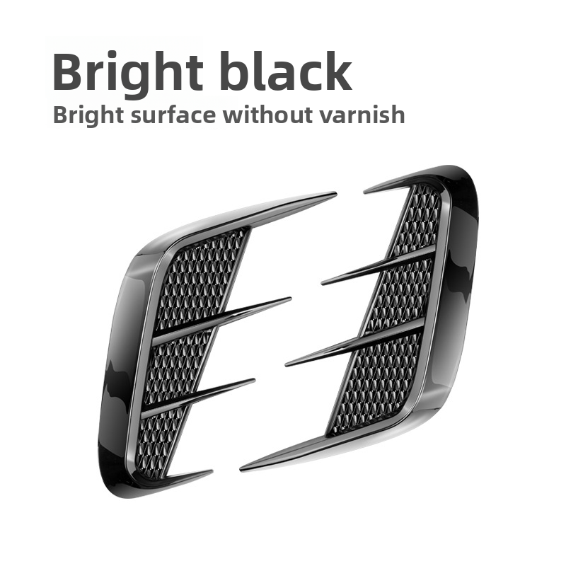 Adesivo decorativo universale per modifica del coperchio del motore, presa d'aria laterale a pinna di squalo_voghion.com