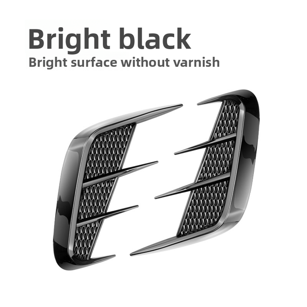 Adesivo decorativo universale per modifica del coperchio del motore, presa d'aria laterale a pinna di squalo_voghion.com