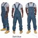 HerrenbekleidungHerren-Overalls Modische, lockere Jeanshose mit mehreren Taschen AF0995_voghion.com