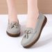 Superkomfortable tykke loafers til kvinder, forårsnye ægte læder, bløde kohudsålsslip-on sko til midaldrende og_voghion.com