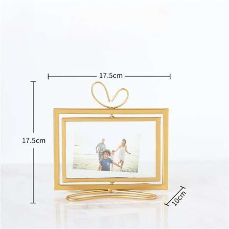 Nordic Modern Luxury Gold Double-sided Rotating Creative Home Photo Painting Frame, Decorative Piece_voghion.com