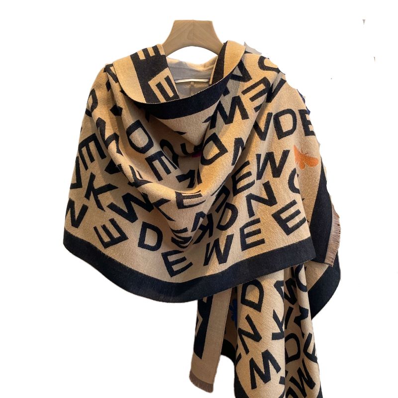 Eșarfă șal din cașmir artificial, stil jacquard clasic, pentru femei, rece și cald, toamnă-iarnă, ultim an 2023_voghion.com
