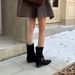 2025 Neue Ankunft Herbst/Winter Low-Heel Wildleder Stiefeletten frauen Schnalle Mid-Calf Stiefel_voghion.com