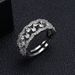Women's Jewelry Elegant Open-Ended Zircon Ring With Dreamcatcher Design, Electroplated Copper Statement Ring For Everyday Wear_voghion.com