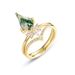 exclusive Crown Stacking Natural Green Moss Stone Ring S925 Silver Water Grass Agate Combination Ring Light Luxury Style_voghion.com