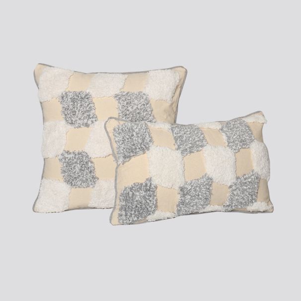 Handmade Moroccan Tufted Throw Pillow Covers - Boho Chic Cushion For Sofa, Chair & Office - Decorative Accent With Embroidery_voghion.com