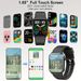 Men's And Women's Smartwatch, Fitness Tracker, 112 Exercise Modes, Sleep Monitoring, Pedometer, Smartwatch For Android/IOS, Dark Black_voghion.com