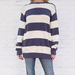 Autumn Winter Round Neck Korean Style Casual Loose Knitted Sweater Trendy Striped Lazy Thick Base Shirt_voghion.com