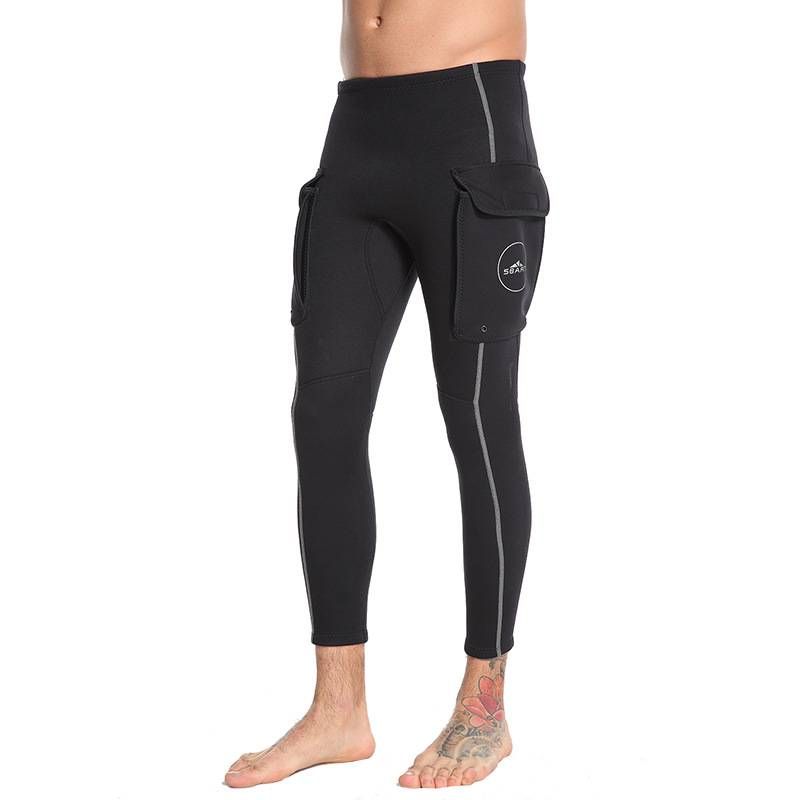 3MM Dalış Pantolonu, Erkek Uzun Pantolonu, Soğuğa, Sıcaklığa ve Güneşe Dayanıklı Uzun Pantolon, Mayo, Dalış Kıyafeti, Erkek Mayosu_voghion.com