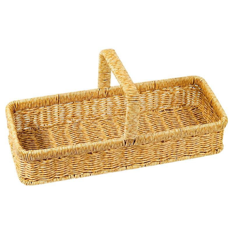 ​Rustic Woven Picnic Basket - Multi-Purpose Handheld Carrier For Fruits, Shopping & Gifts (Rattan-Look, Lightweight & Stylish)​​_voghion.com