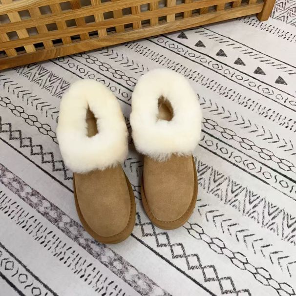 Autumn Women's Comfortable And Fashionable Thin Soled Casual Loafers, Lazy Fur Shoes, And Warm Snow Boots For Outdoor Wear_voghion.com