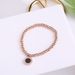 Elastisches Armband mit römischen Ziffern in Schwarz und Weiß, Roségold, Titanstahl, Schmuck, kreatives Damen-Accessoire_voghion.com