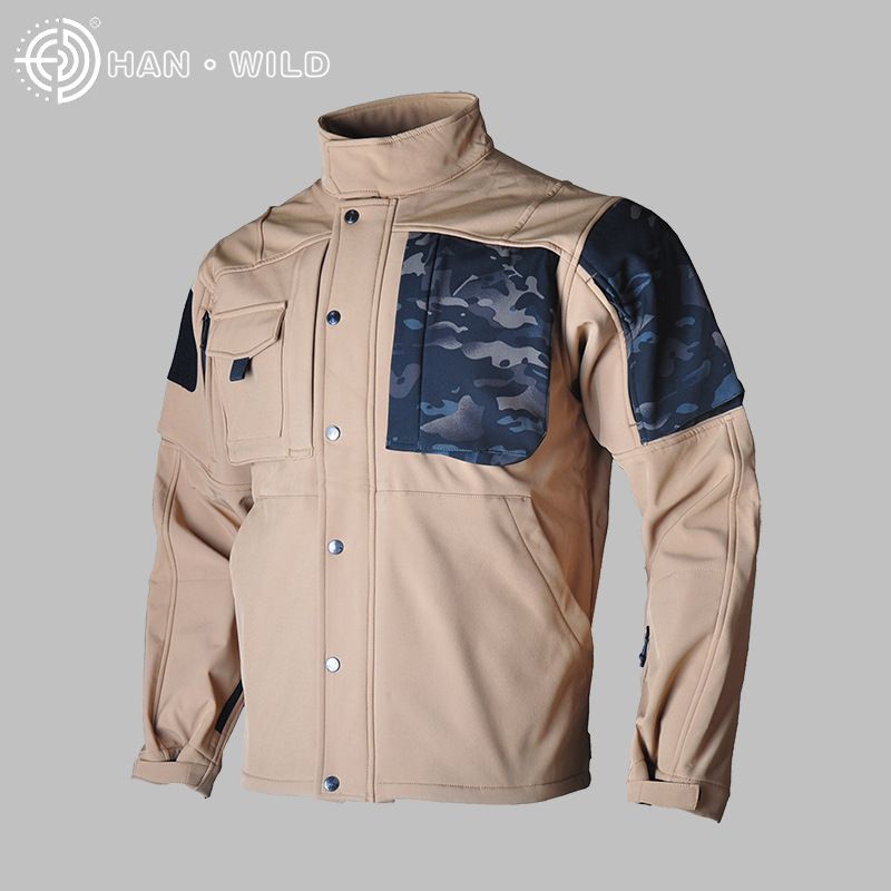 Giacca tattica softshell HanYe - Giacca antivento foderata in pile per tutte le stagioni, ideale per escursionismo/campeggio/alpinismo_voghion.com