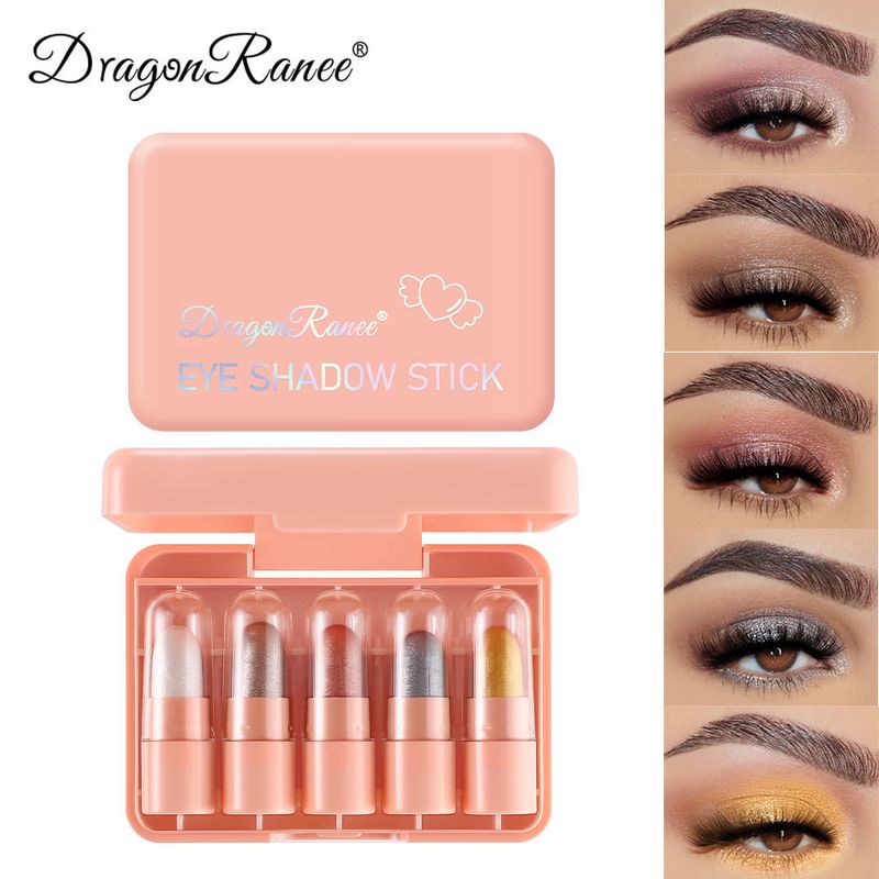5-teiliges Augen-Make-up-Set – Lidschattencremes in Erdtönen, Highlighter-Puder, schimmernde Perlenpigmente für strahlende Augen_voghion.com