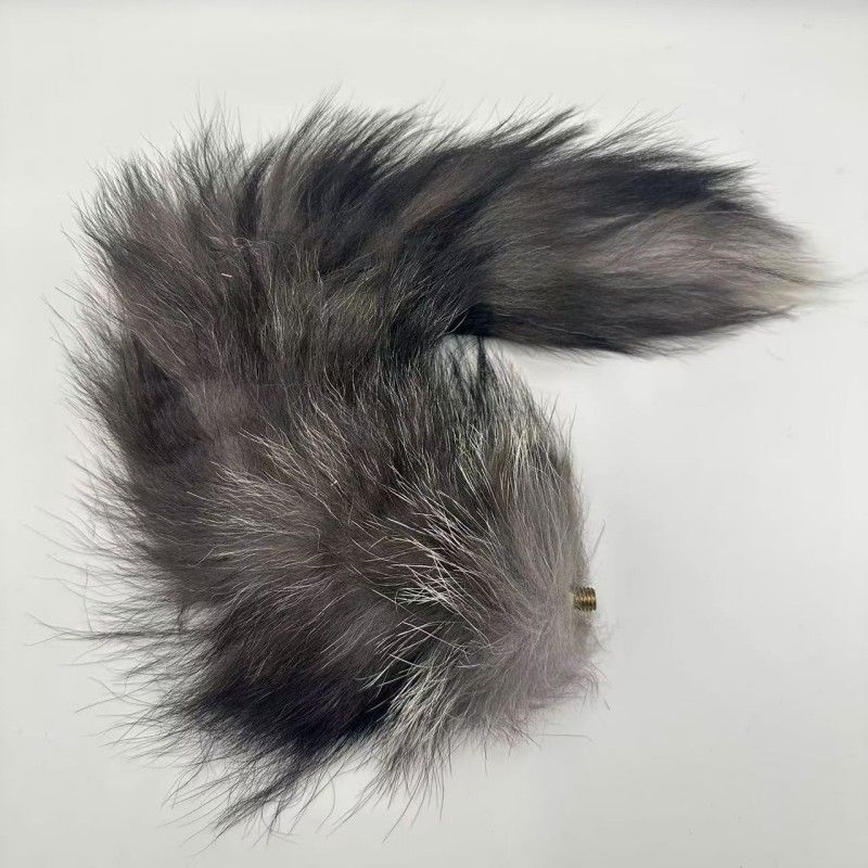 Small Metal Dog Real Fur Anal Tail Fox Butt Plug Adult Sex Toy_voghion.com