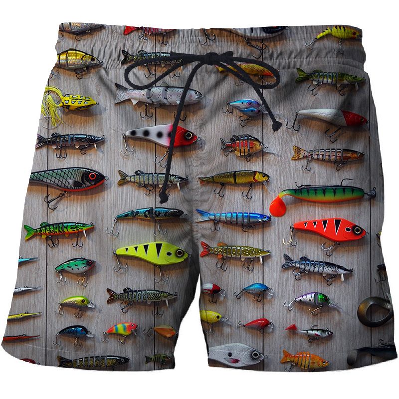 2023 nouveau été shorts hommes mode poisson chaud 3d court surf plage décontracté hommes séchage rapide pantalon sport maillot de bain_voghion.com