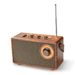 Retro Houten Radio Kleine Mini Draagbare Buiten Muziekspeler Bluetooth Subwoofer Luidspreker voor Kamperen_voghion.com
