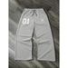 Unisex-Jogginghose mit Buchstabendruck – locker sitzende Jogginghose mit elastischem Bund, weichem Fleecefutter, bequem für Freizeitkleidung und Training (Schwarz, Grau)_voghion.com