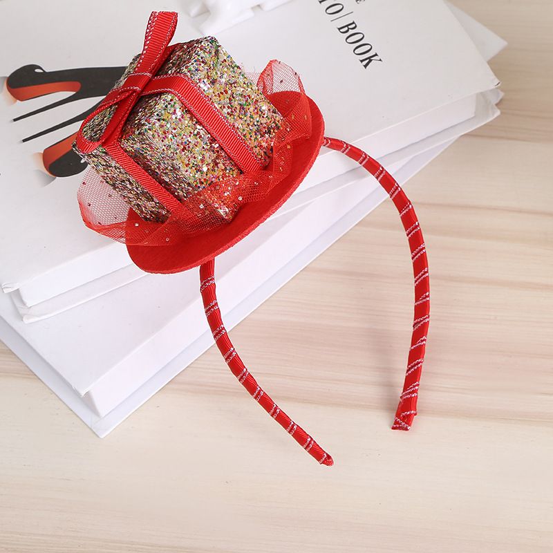 Christmas Headband Xmas Santa Claus Gift Box Bell Decoration Hair Hoop Hair Band Headwear for Christmas Party Fancy Dress Accessories_voghion.com