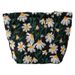 Ins Style Large Capacity Canvas Makeup Toiletry Skincare Storage Small Daisy Embroidery Portable Clutch Bag_voghion.com