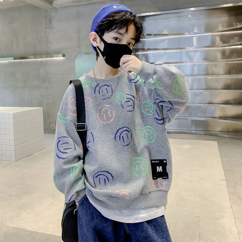 kids'clothing Children's clothing boys winter handsome CuHK children casual loose fashion plus cashmere fried street hoodie tide_voghion.com