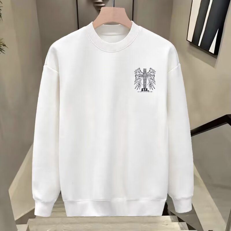 Sweat-shirt à col rond pour homme, 2023 coton, de haute qualité, vente en gros, nouvelle collection automne-hiver 100%_voghion.com