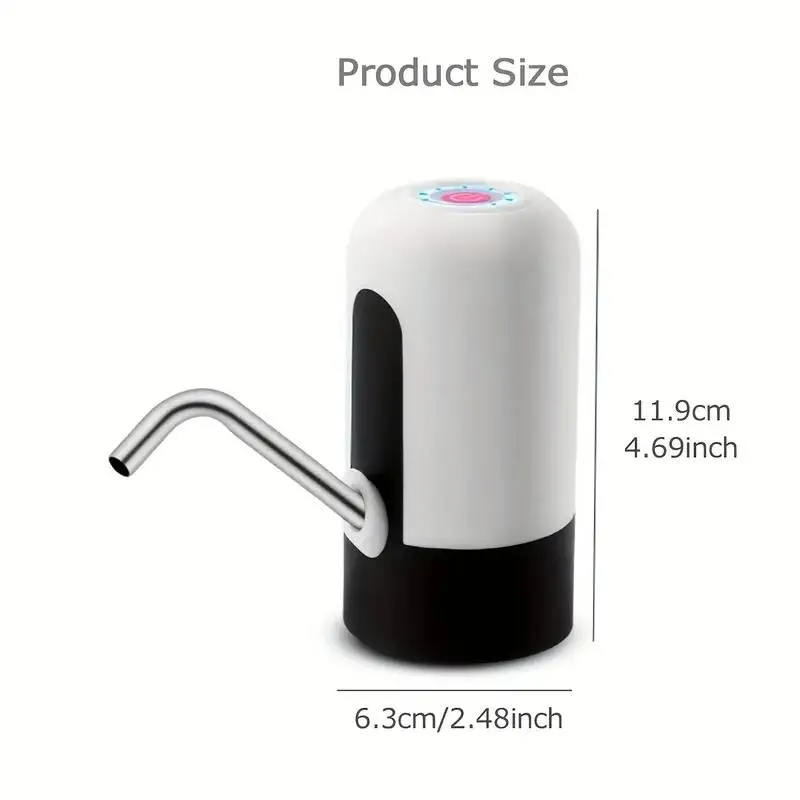 Pompe à eau électrique rechargeable par USB – Distributeur automatique pour bouteilles de 11,36 à 18,93 L, accessoire de camping portable_voghion.com
