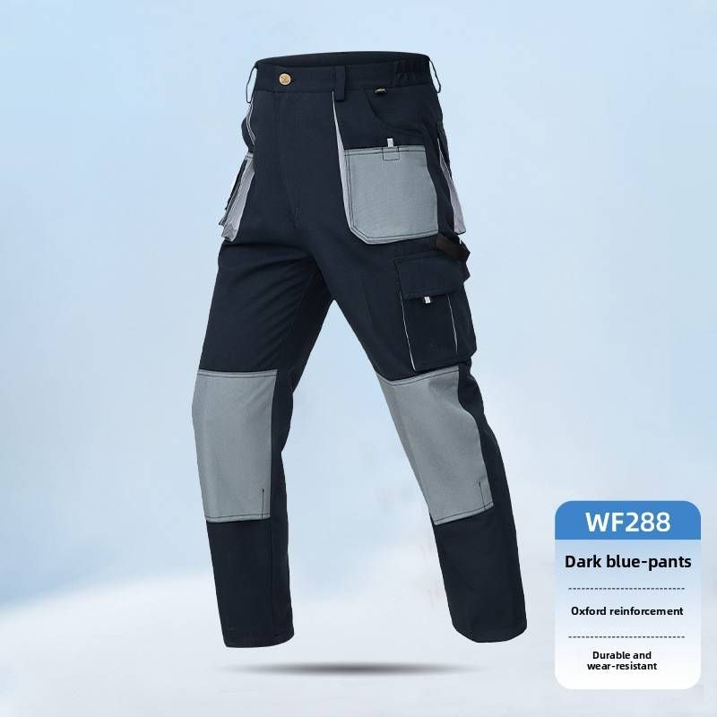 Pantaloni de protecție a muncii pentru bărbați, buzunare tridimensionale largi pentru șantier, pantaloni întăriți cu mai multe buzunare, personalizare haine de lucru_voghion.com