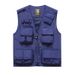 Men's Clothing Multipocket Photographer Vest Tactical Work Jacket For Media Professionals - Lightweight Polyester, Hooded, Zipper Front_voghion.com