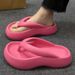 4.0 Thick Soles Increase The Feeling Of Stepping On Feces, EVA Clip Foot Flip Flops Women's Summer Beach Vacation_voghion.com
