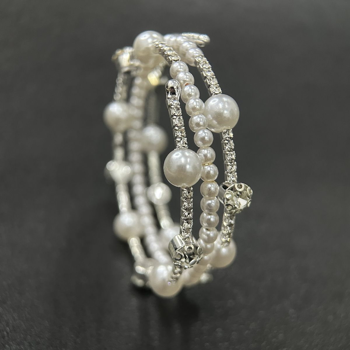 Çok Katmanlı Sarılı Elastik Ins İnternet Ünlü Su İnci Gelin Tam Elmas Bilezik Kadınlar İçin_voghion.com