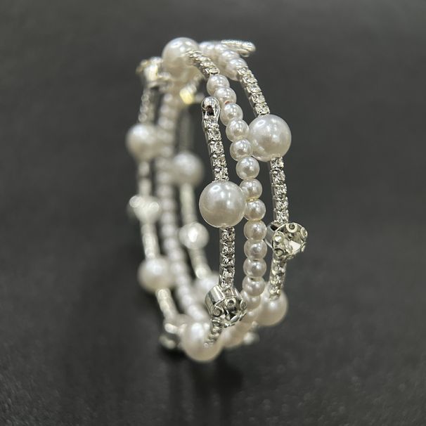 Çok Katmanlı Sarılı Elastik Ins İnternet Ünlü Su İnci Gelin Tam Elmas Bilezik Kadınlar İçin_voghion.com