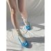 ~Round Toe Blue Ballet Flats For Women 2025 Spring Satin Comfortable Flat Slip-On Grandma Shoes_voghion.com