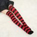 Striped New Zebra Pattern Long Knitted Lolita Girl Over-the-Knee Thigh Socks_voghion.com