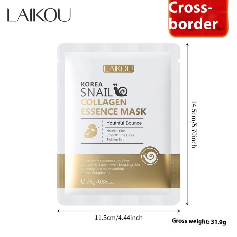 LAIKOU South Korean Snail Protein 25g and moisturizing English facial mask_voghion.com