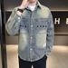 Men's Clothing Dark White Denim Jacket Spring And Autumn New Shirt Style Washed Retro Coat Denim Jacket_voghion.com