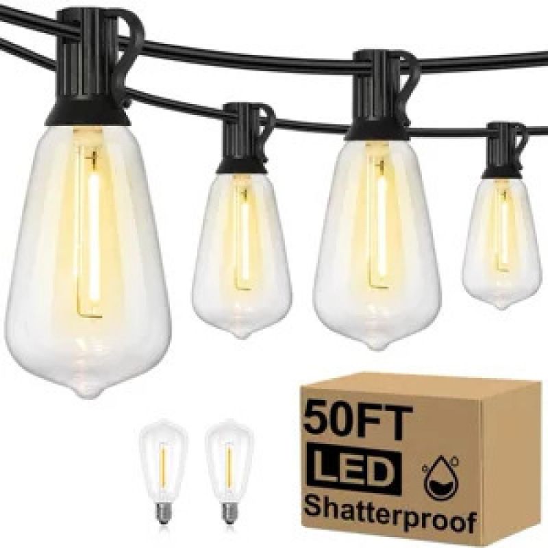 Luci a stringa impermeabili per esterni ST38 IP65, luci fatate in filo di rame da 50 piedi/100 piedi per giardino, matrimonio, campeggio, patio_voghion.com