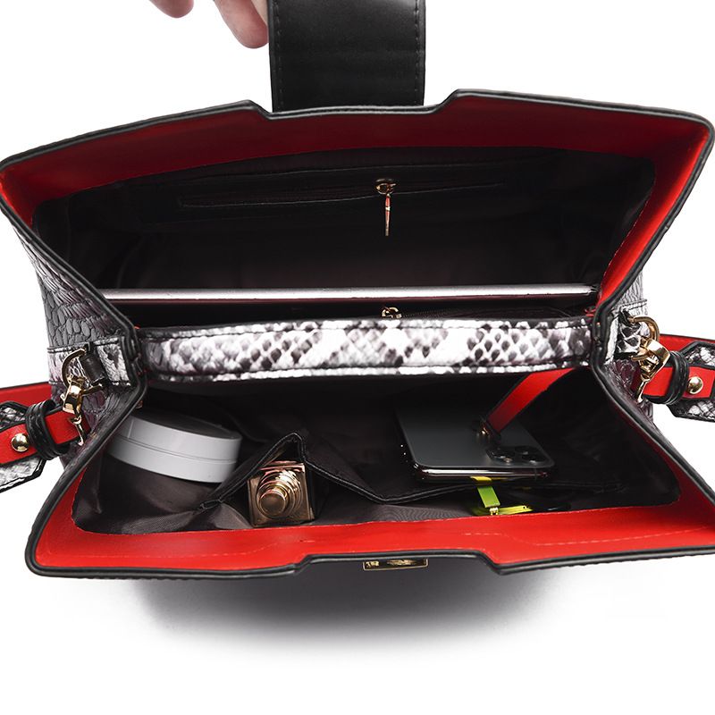 Women's Bags Handbag With Crocodile Pattern, Large Capacity, Stylish And Textured, A Versatile Commuter Bag For Women._voghion.com