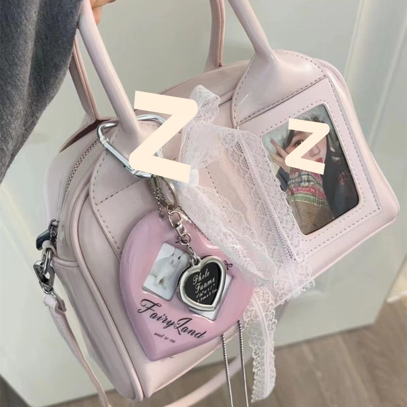 La capacità di dolore può contenere piccole carte Kpop Crossbody da donna Design Sense Niche Boston Pillow Shoulder Bag_voghion.com