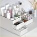 Organiseur de cosmétiques extensible blanc avec tiroirs, boîte de rangement polyvalente pour maquillage, soins de la peau, salle de bain, coiffeuse, bureau, commode_voghion.com