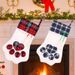 CozyPaws Christmas Stocking Hangers - Festive Dog Bone & Cat Paw Sock Holder For Holiday Decor_voghion.com