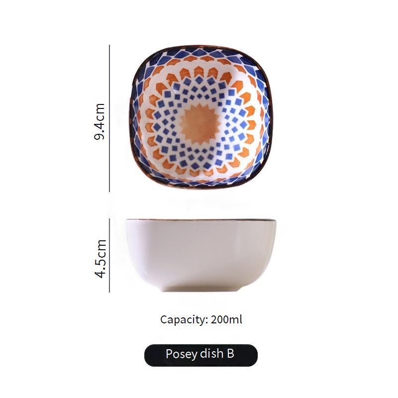 Set van 6 keramische sauskommen, kleine dipschaaltjes voor sojasaus (6,3 cm), magnetronbestendig en vaatwasserbestendig, geschikt voor sushi-dumplings en hotpots. Minimalistische stijl._voghion.com