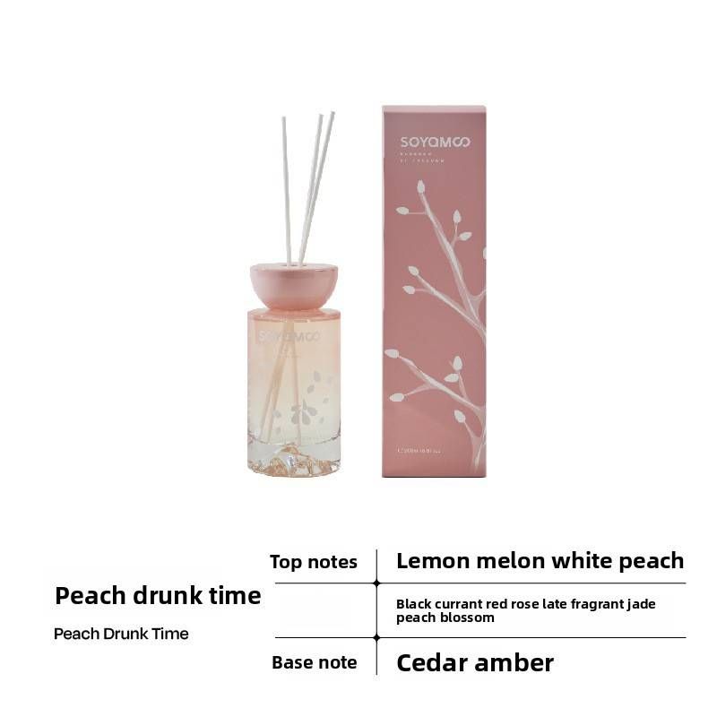 Peach Bliss Reed Diffuser – Floral Fruity Home Fragrance With Long-Lasting Scent (300ml, Zhejiang Crafted)_voghion.com
