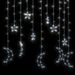 Star and Moon Fairy Lights Remote Control 138 LED Cold White_voghion.com