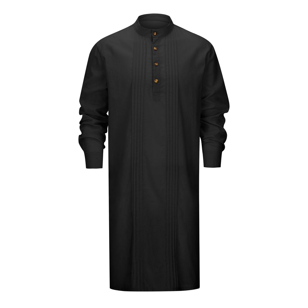 Herrenbekleidung Mode Einfaches Langes Hemd Muslim Robe_voghion.com