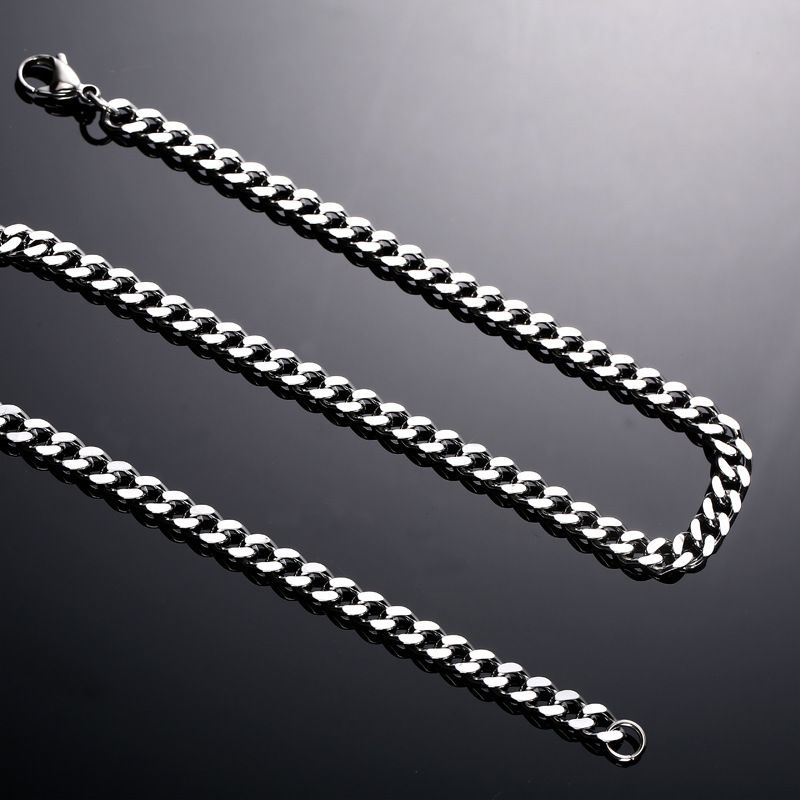 Collana da uomo in acciaio al titanio con ciondolo a forma di imperatore, versatile e alla moda, con catena spessa da 6 mm, resistente allo sbiadimento, stile hip-hop cubano._voghion.com